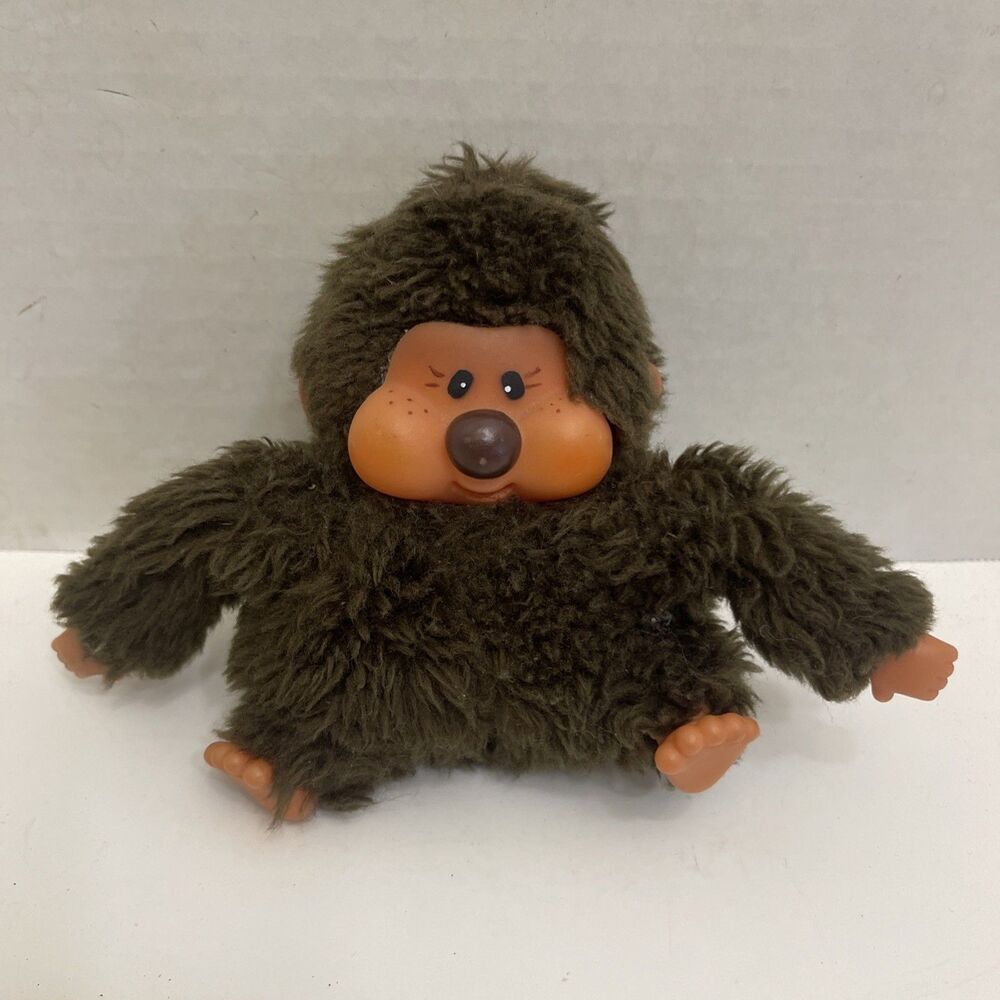 Vintage NOBBY Plush Gorilla Russ Berrie Stuffed Animal Taiwan 1960s 5”